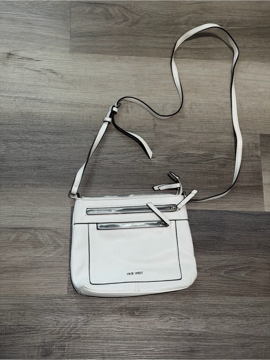 Nine West Handbags - Nine West White Crossbody Bag with Silver Zippers